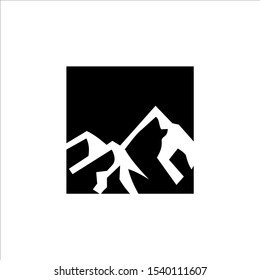 modern mountain logo design template