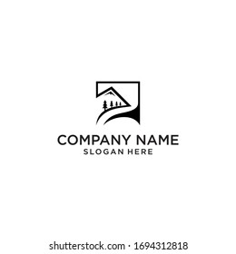 modern mountain logo design vector