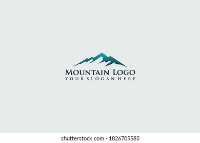 Modern mountain logo design vector template