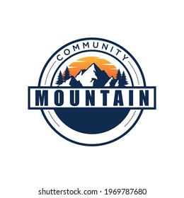 Modern Mountain Logo Design Vector Stock Vector (Royalty Free ...