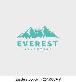 Modern mountain logo design vector simple style