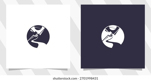 Vector de diseño de logotipo de montaña moderno