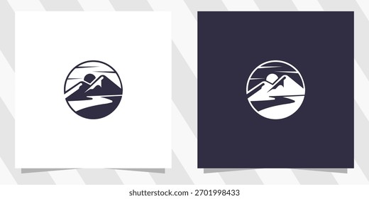Modern Mountain Logo Design Vector