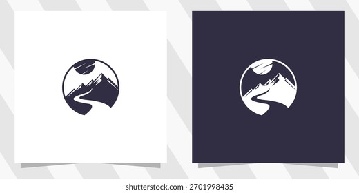 Vector de diseño de logotipo de montaña moderno