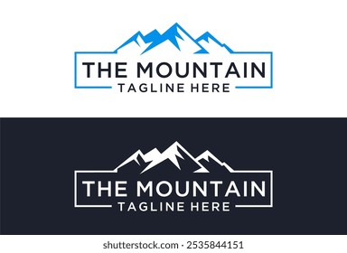 Diseño moderno de la Plantilla del Vector del icono del logotipo de la montaña