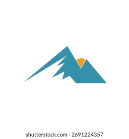 Plantilla moderna del Vector del icono del logotipo de la montaña