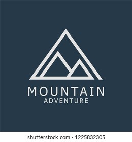 modern mountain logo illustration