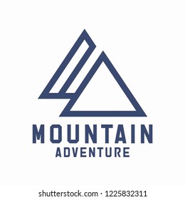 modern mountain logo illustration