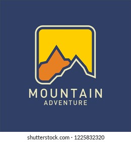 modern mountain logo illustration