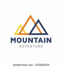 modern mountain logo illustration