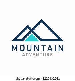 modern mountain logo illustration