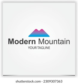 modern mountain logo premium elegant template vector eps 10