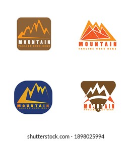 logotipo moderno de montaña, adecuado para una empresa al aire libre