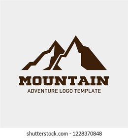 Modern mountain logo template