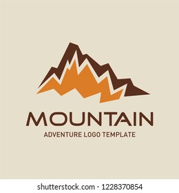 Modern mountain logo template