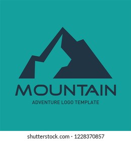 Modern mountain logo template