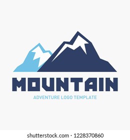 Modern mountain logo template
