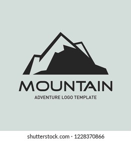Modern mountain logo template