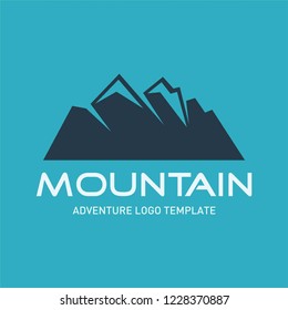 Modern mountain logo template