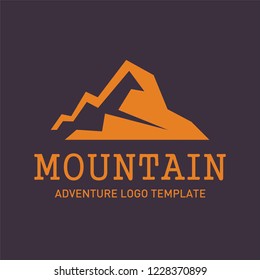 Modern mountain logo template