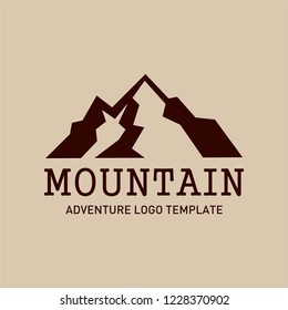 Modern mountain logo template