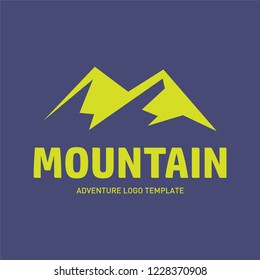 Modern mountain logo template