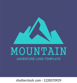 Modern mountain logo template