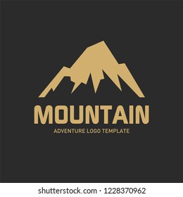 Modern mountain logo template