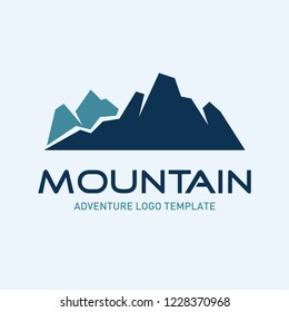 Modern mountain logo template