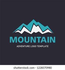 Modern mountain logo template