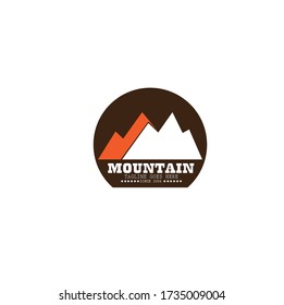 Modern mountain logo template for outdoor company