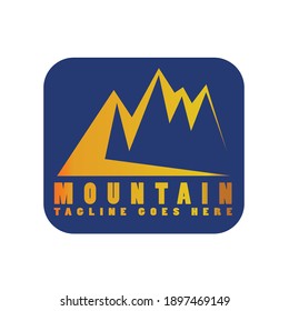 Plantilla de logotipo de montaña moderna para la empresa al aire libre