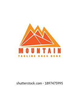 Plantilla de logotipo de montaña moderna para la empresa al aire libre