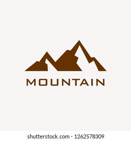 Modern mountain logo template in simple style