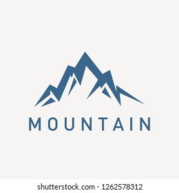 Modern mountain logo template in simple style