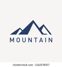 Modern mountain logo template in simple style