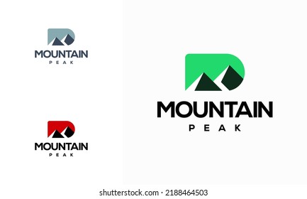 Modern Mountain Peak logo designs concept vector, Simple Landscape Hills logo element Mountain Peaks