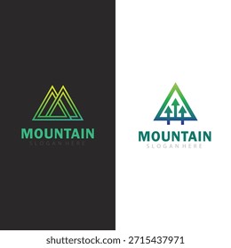 Modern Mountain Peak Logo Vector Icon For Travel Tourism And Outdoor Companies