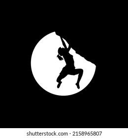 Modern Mountain And Rock Climbing Logo Badge Illustration