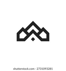 Diseño de logotipo de Villa de montaña moderna 