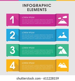 Modern mountains infographic template. infographic design with mountains icons includes . can be used for presentation, diagram, annual report, web design. 