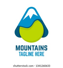 Modern mountains logo
