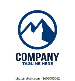 Modern mountains logo. Vector illustration.