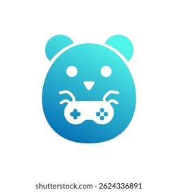 Modern Mouse Head with Gaming Pad Vector Logo