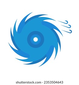 Modern moving typhoon icon. Vector.