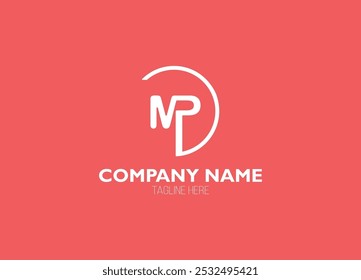 Modern MP Initial Logo, Letter MP Logo, Unique MP Monogram Logo, Business Company Logo Vector Template