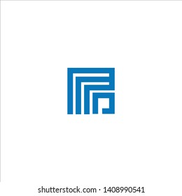 Modern MP Letter Logo Design
