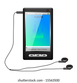 modern mp3 and mp4 player (Vector)