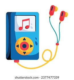 Modern mp3 player flat icon 