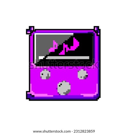 modern mp3 player game pixel art retro vector. bit modern mp3 player. old vintage illustration